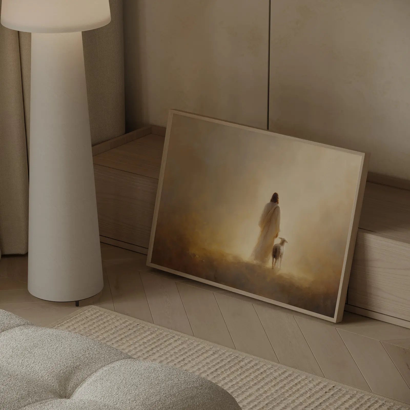 Psalm 23 inspired wall art, The Lord is my Shepherd guiding me beside still waters