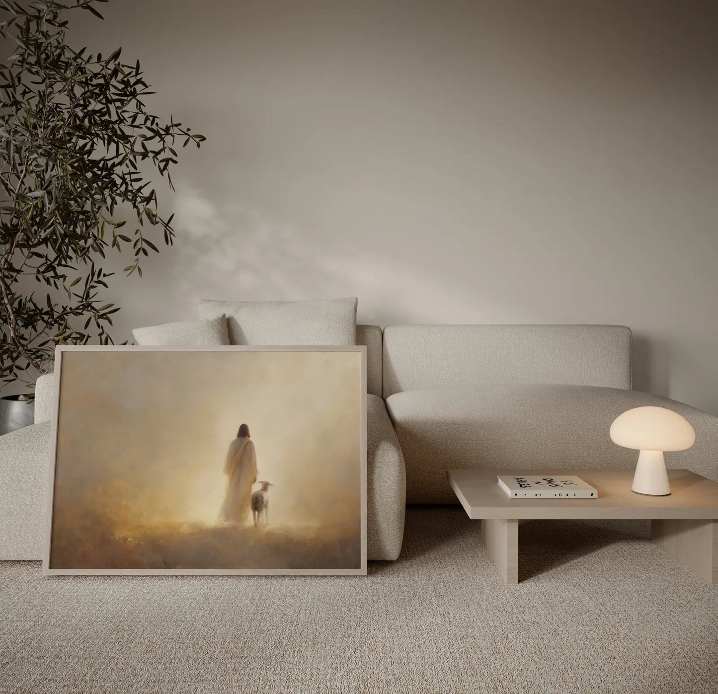 Gentle Jesus art print for nursery, symbolizing divine protection and guidance for children