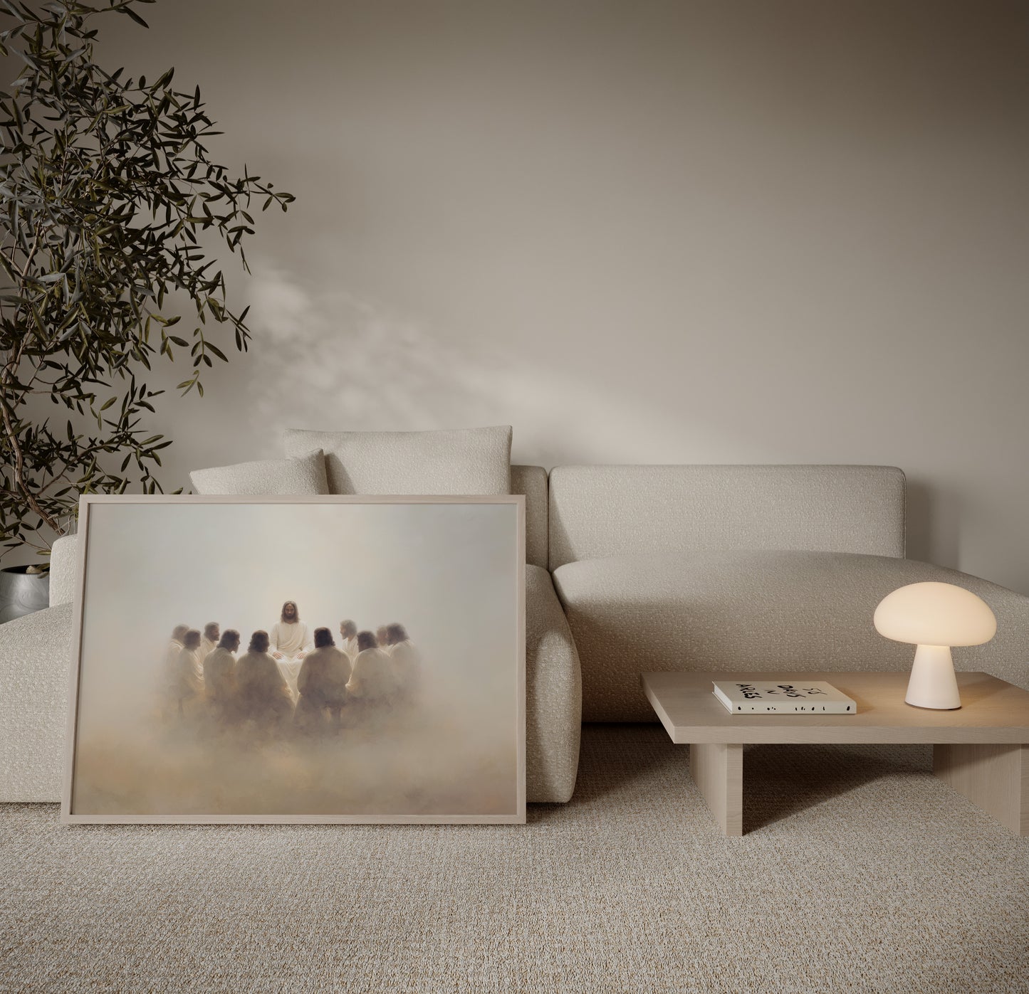 Jesus and disciples worship scene fine art print by JesusArtworks