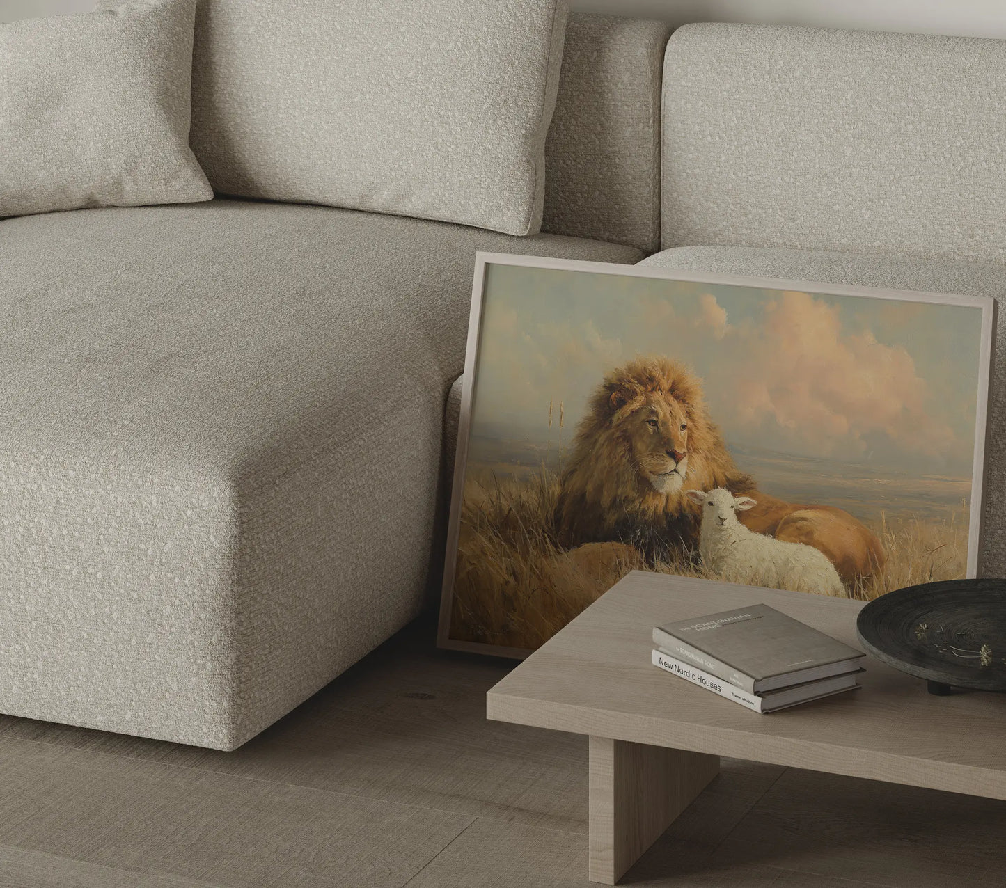Peace of the Kingdom – Lion and Lamb Christian Wall Art