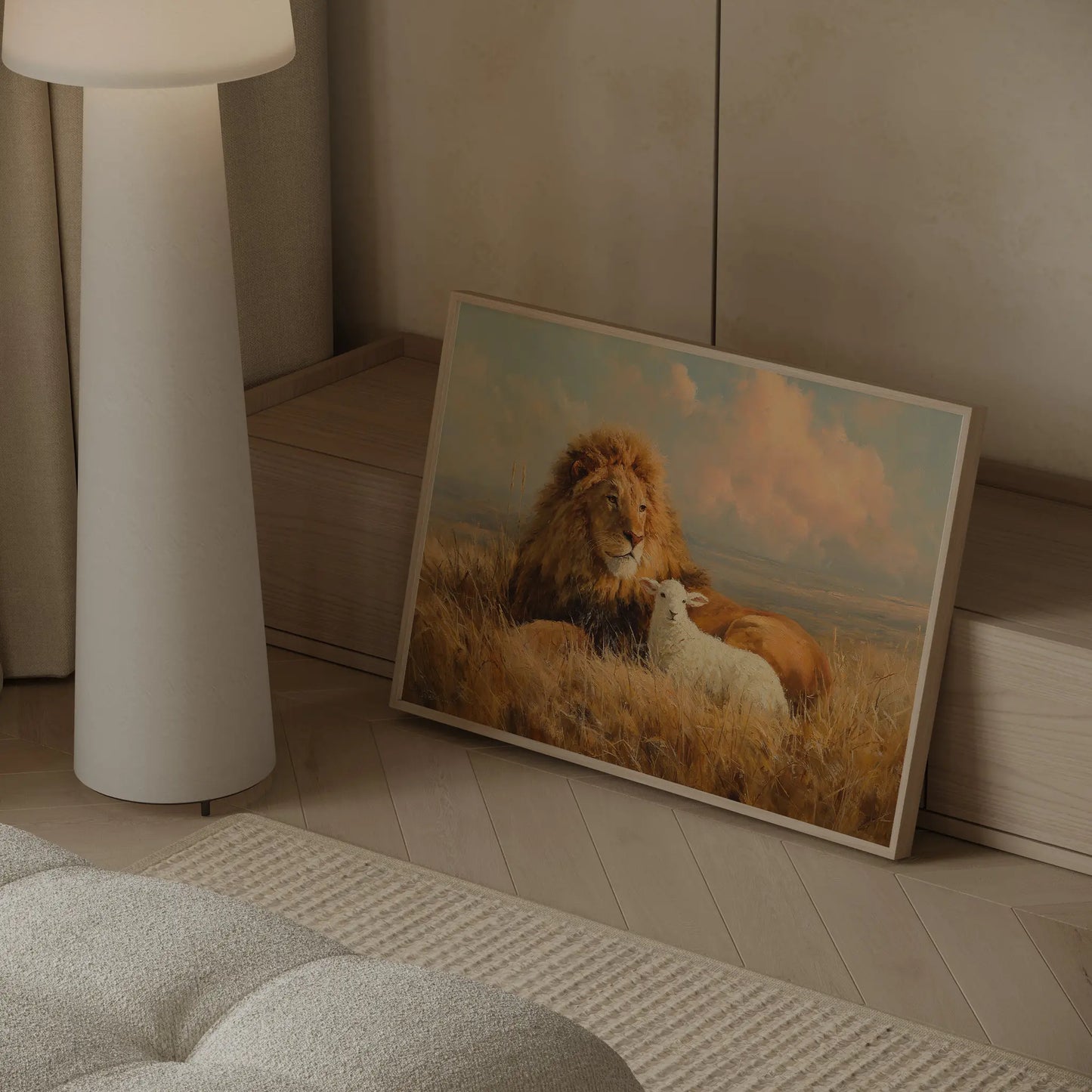 Peace of the Kingdom – Lion and Lamb Christian Wall Art