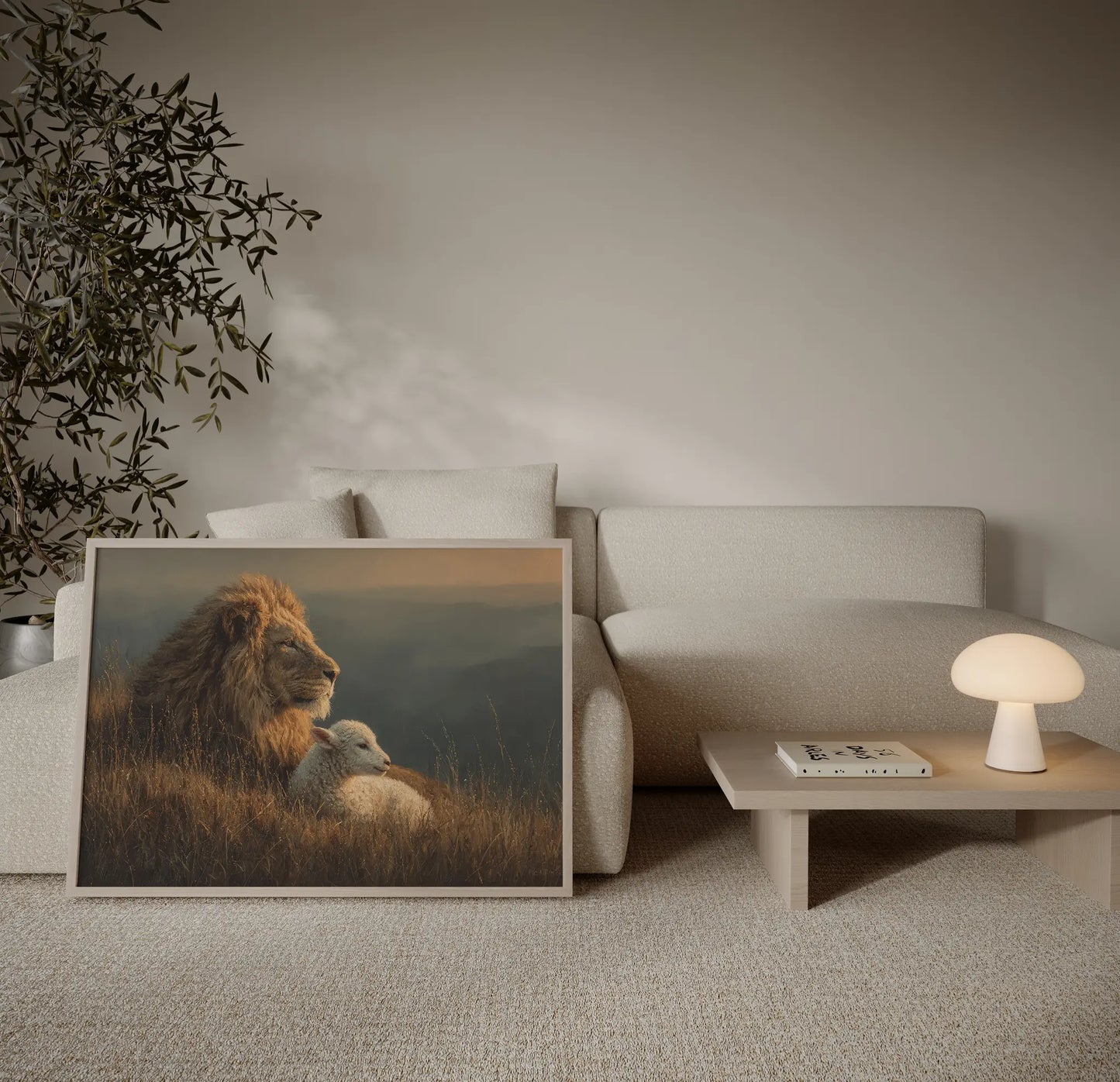 The Lion and the Lamb – Dusk Vigil Christian Wall Art