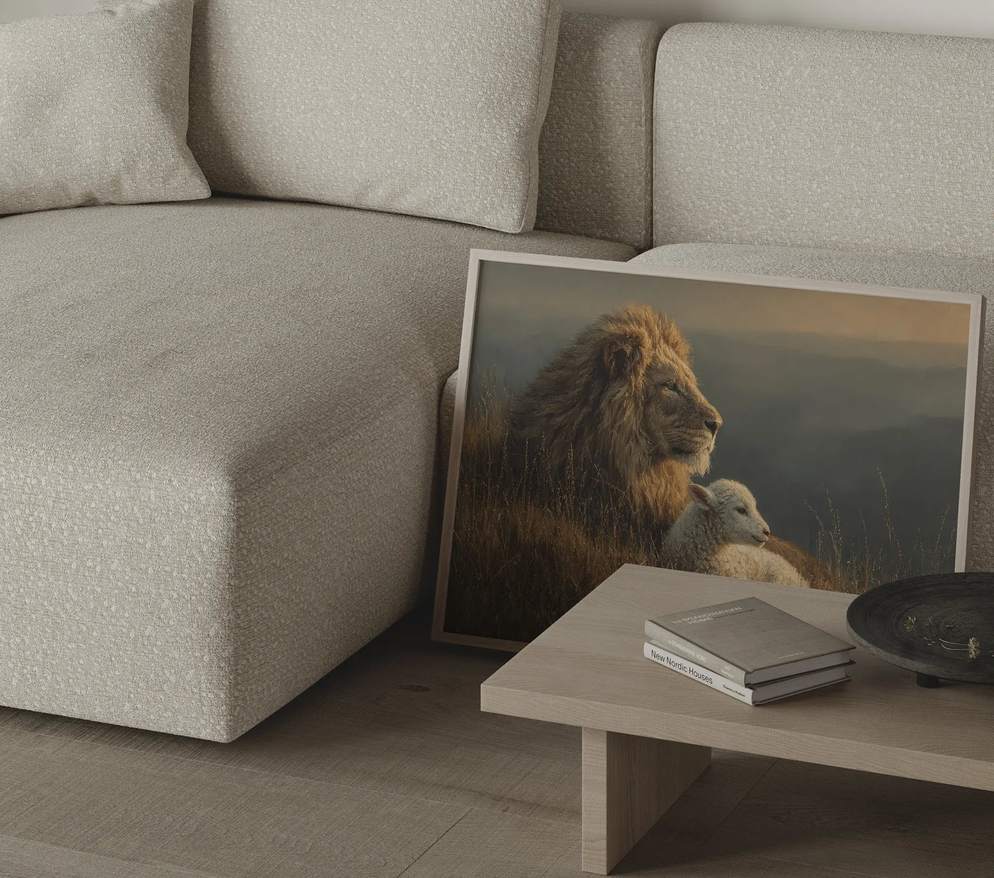 The Lion and the Lamb – Dusk Vigil Christian Wall Art