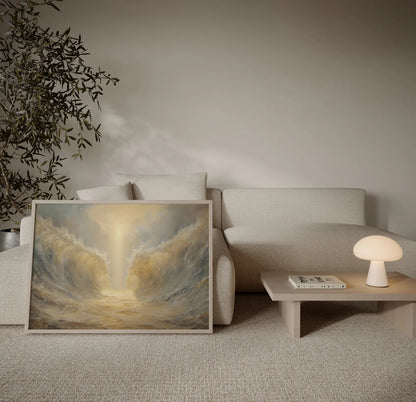 Parting the sea Christian wall art depicting God's power and deliverance – JesusArtworks