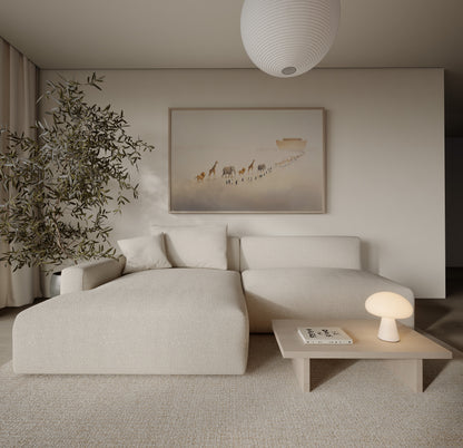 Christian art showing the biblical scene of Noah’s Ark, featuring peaceful animals, soft tonal colors, and a calm, contemplative spiritual mood.