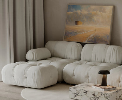 Noah and the Ark biblical art print with dramatic crashing waves and golden tones styled in a contemporary Scandinavian interior