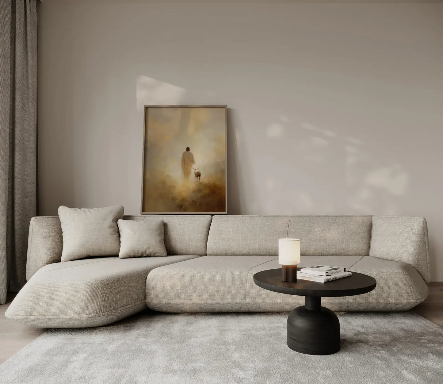 High-quality matte finish Christian poster showing detailed brushstrokes.