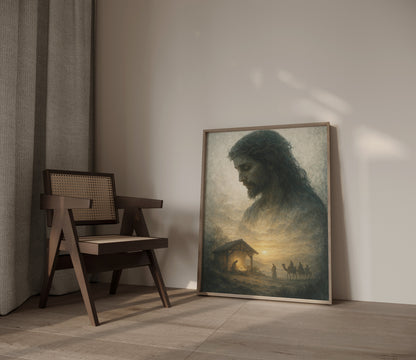 Three wise men following star to Bethlehem – Christian art print by JesusArtworks