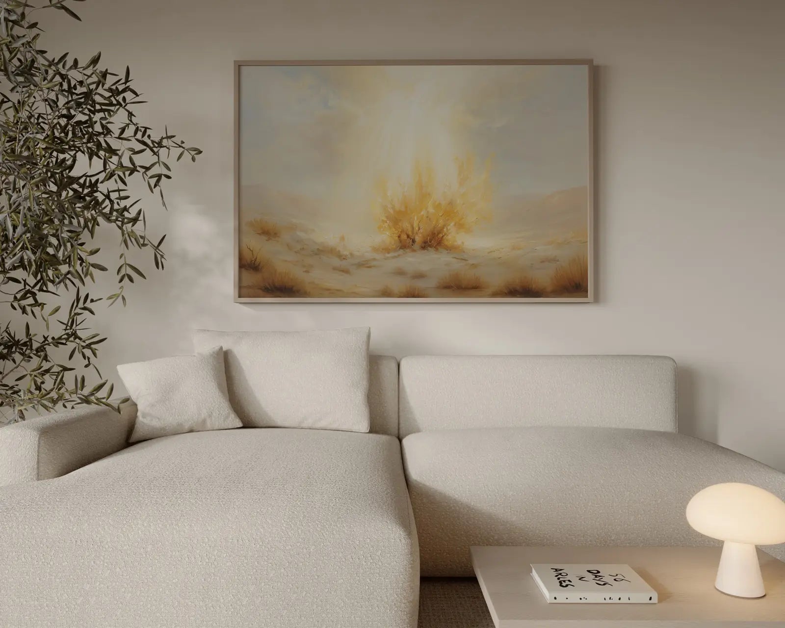 Old Testament burning bush art print for prayer room or meditation space – JesusArtworks